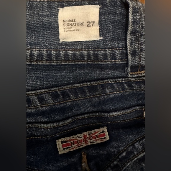 Hudson signature mid rise bootcut jeans, 8 3/4 rise, natural edge 33”, size 27 - Picture 4 of 7